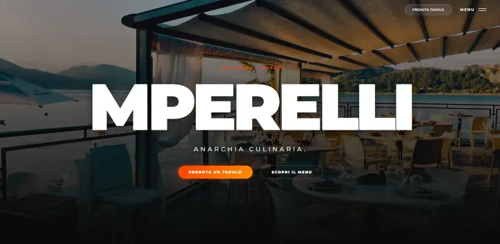 Sito web vetrina per ristorante con menu digitale e design responsive